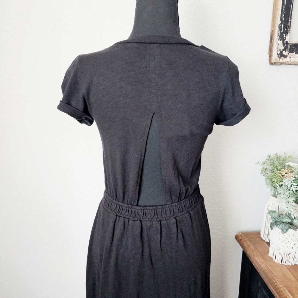 Free People FP Beach Audrina Maxi Dress Side Slit Open Back Cinch Waist XS NWT - Picture 8 of 16